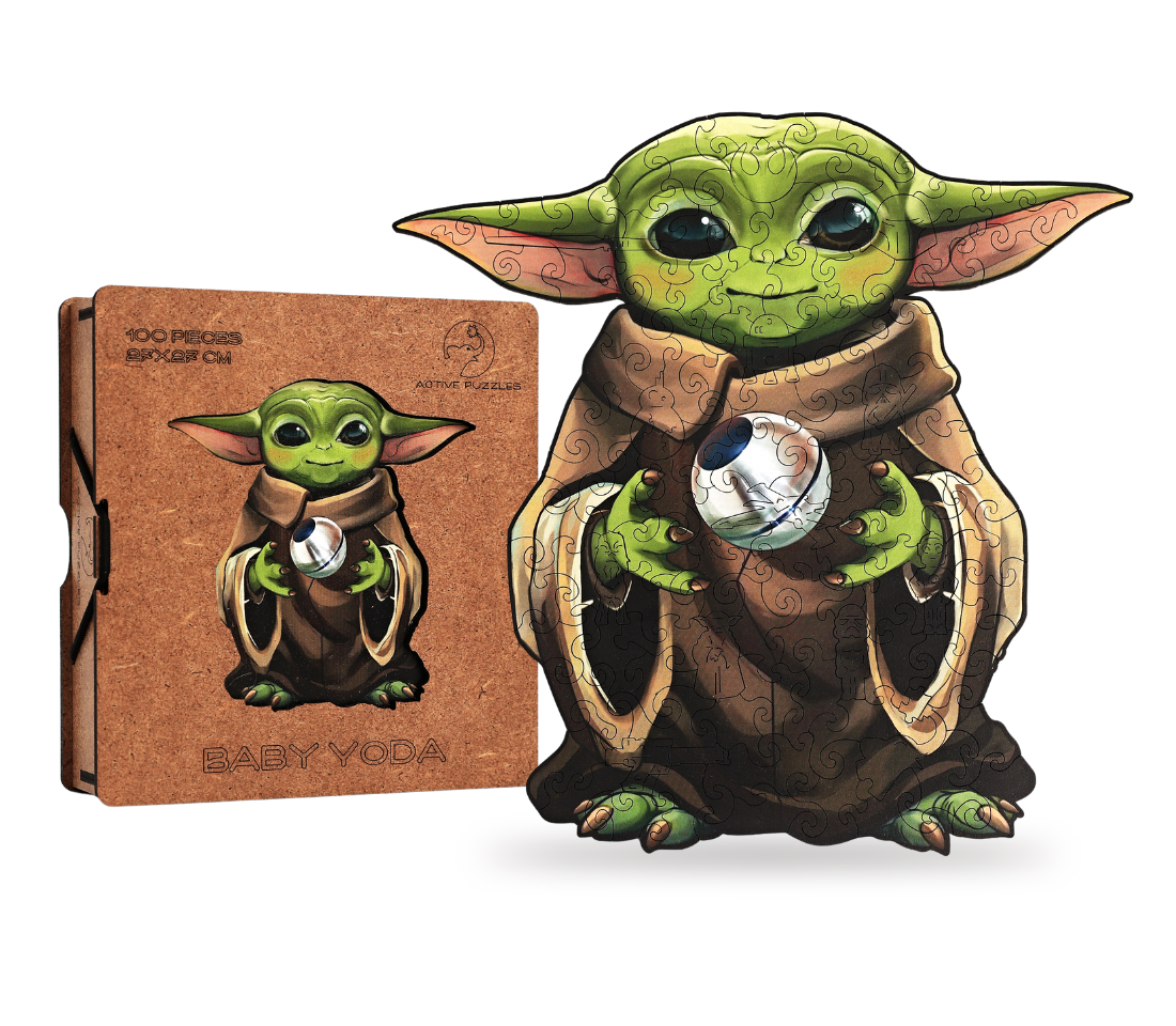 Деревянный пазл Малыш Йода