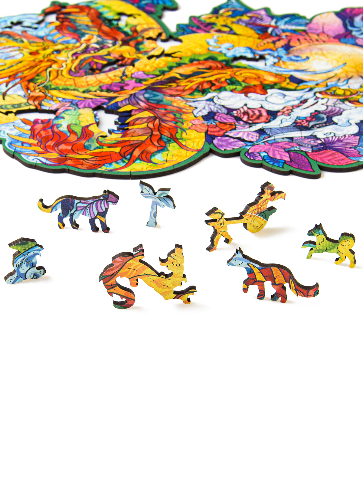 Деревянный пазл Китайский Дракон L