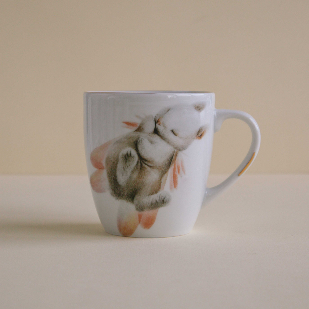 Кружка Летящий крольчонок, 270 мл.