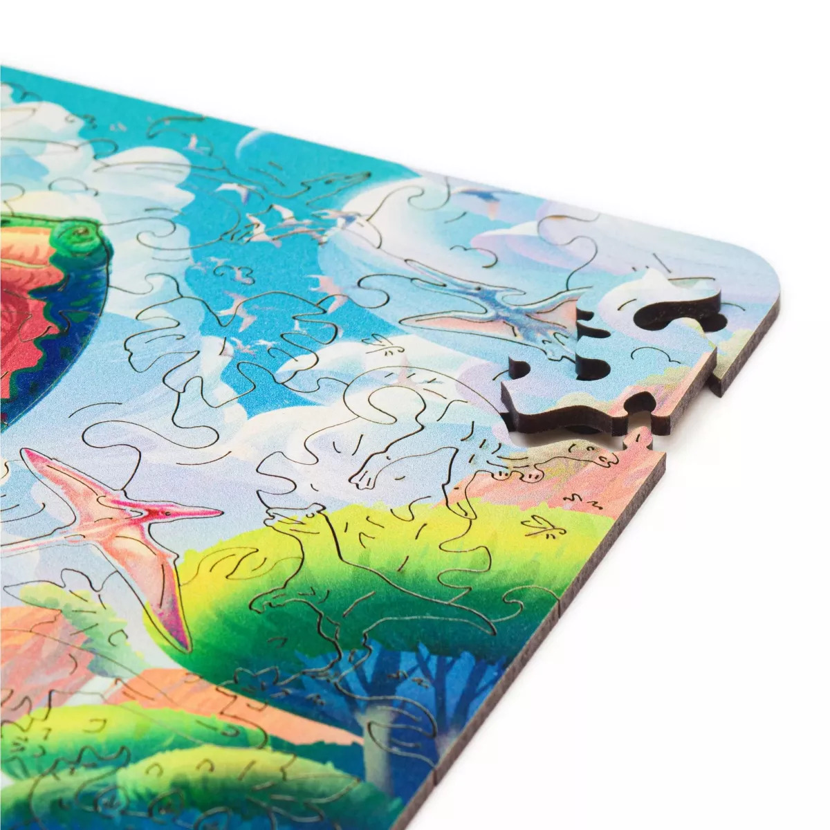 Деревянный пазл Диплодок