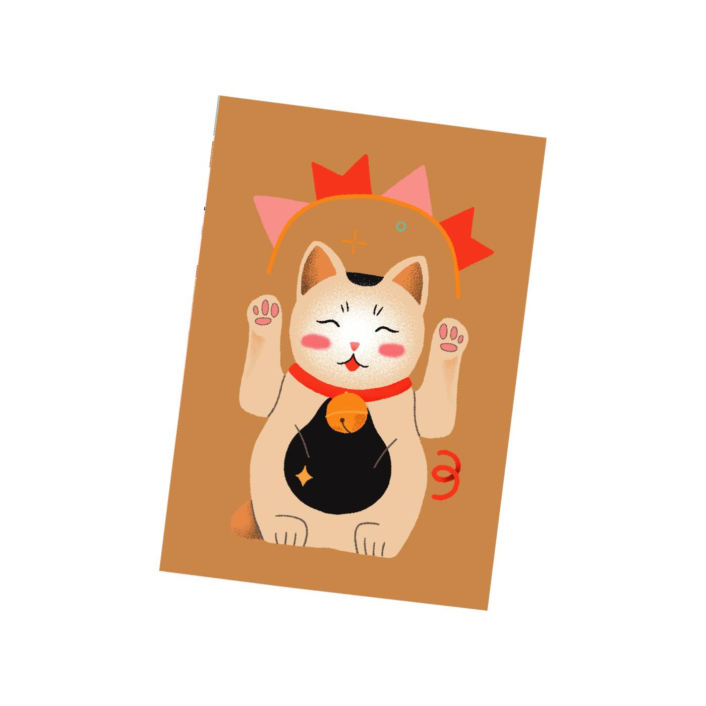 Открытка Lucky Cat (beige)