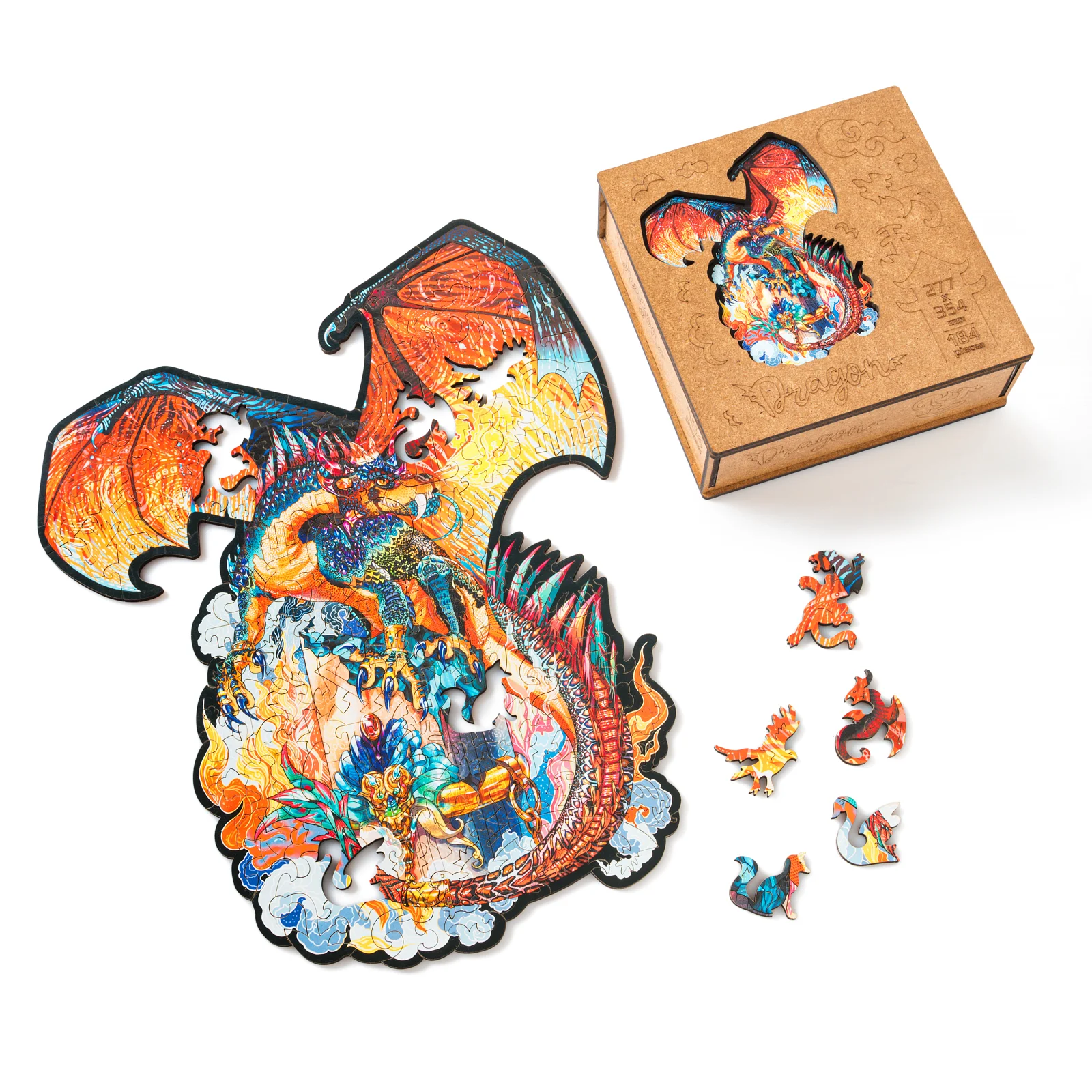 Деревянный пазл Дракон L