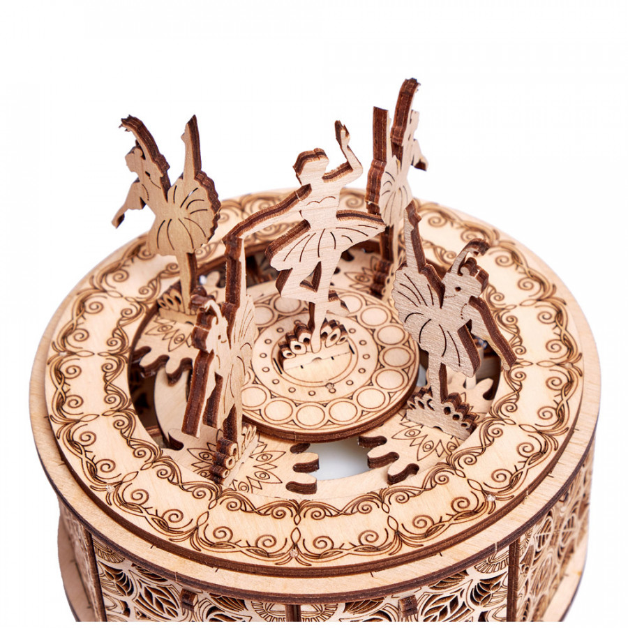 Сборная музыкальная шкатулка Wood Trick Танцующие балерины