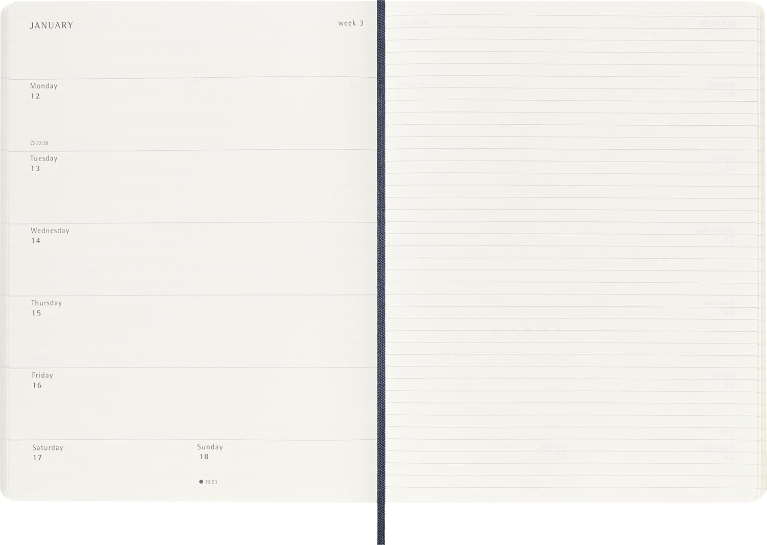 Еженедельник Classic Soft Wknt XL синий сапфир 2026