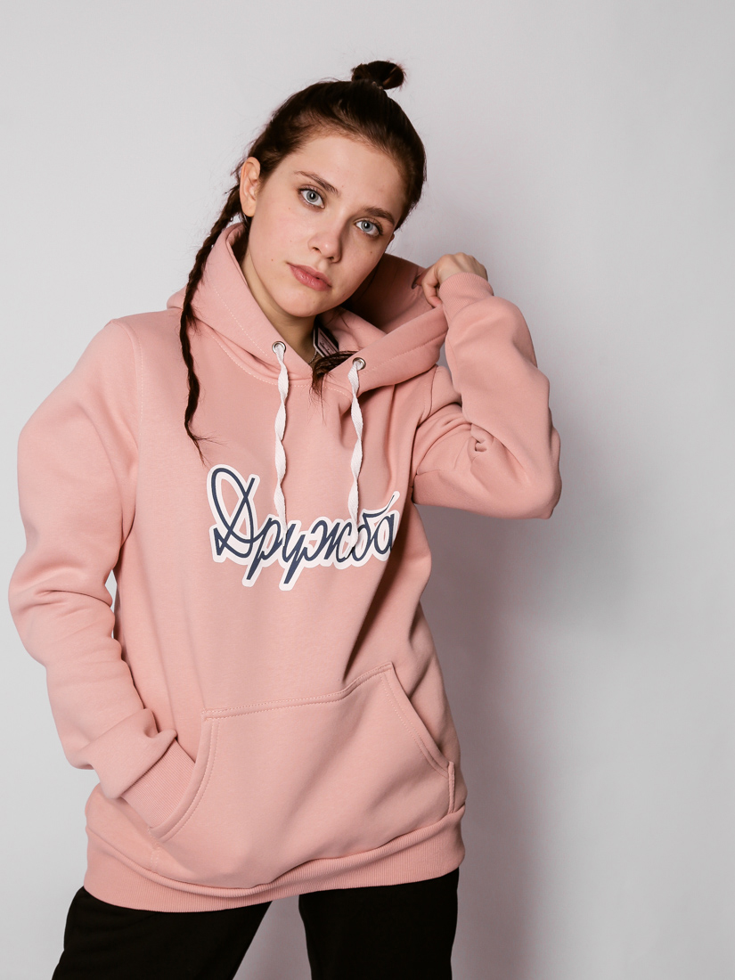 Худи женское с начесом Дружба (Кофе с молоком)