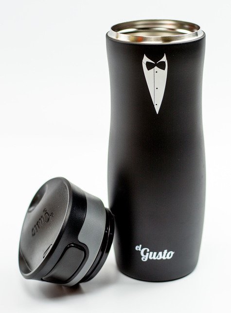 Термокружка Смокинг черная