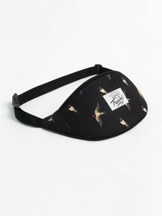 Кассирка Travel классический (ласточки, черный)