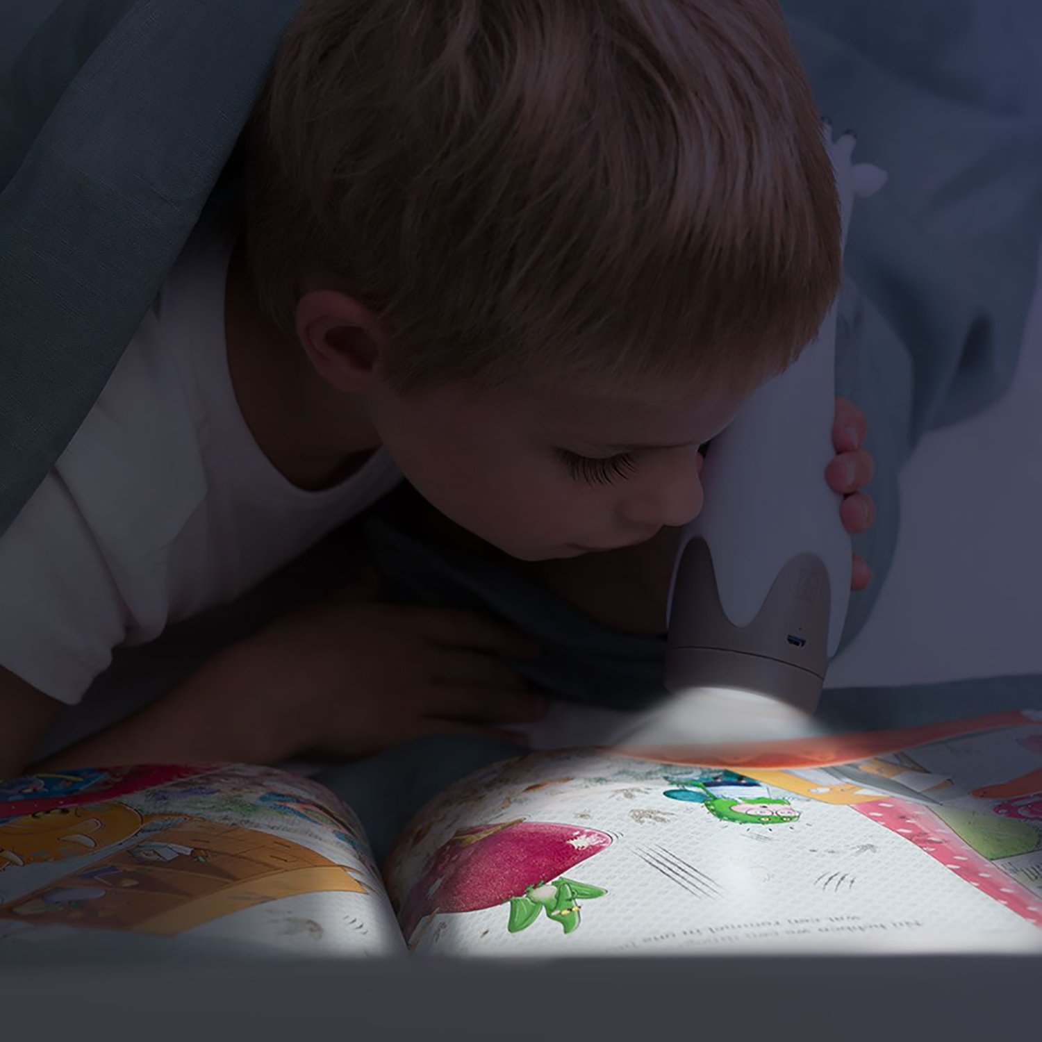 Фонарик и ночник Жираф Джина (синий)