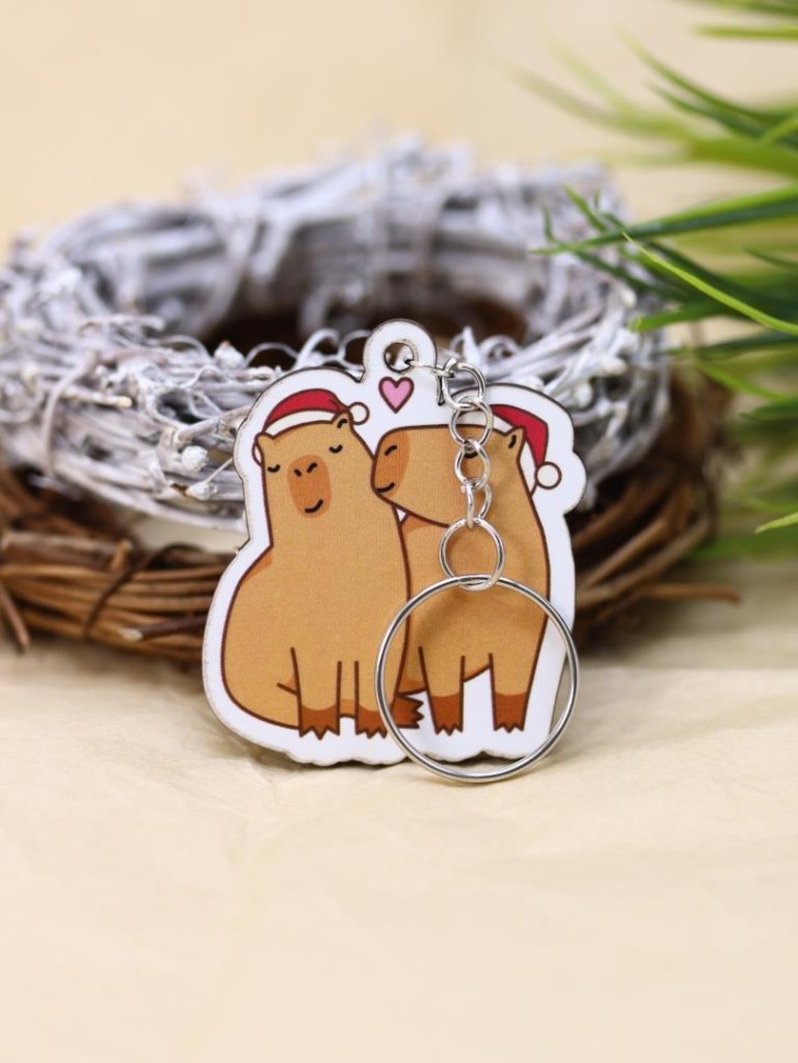 Брелок ECO из дерева Cappy new year. Love