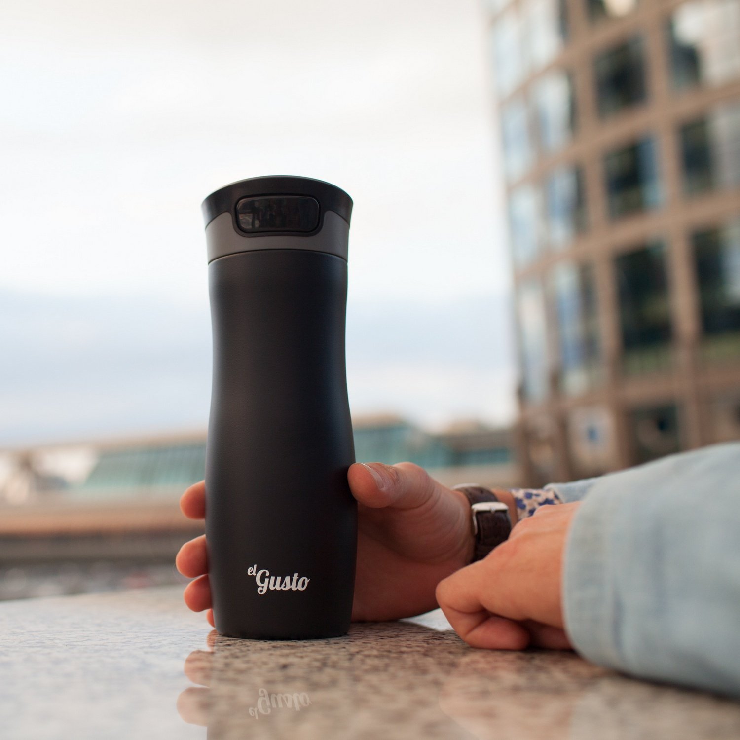 Термокружка Berry черная