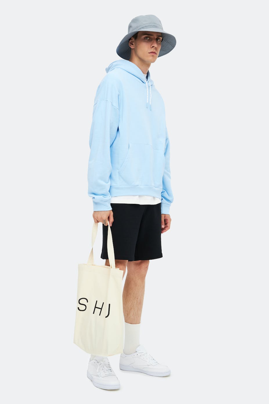 Хлопковая сумка-шоппер бежевая