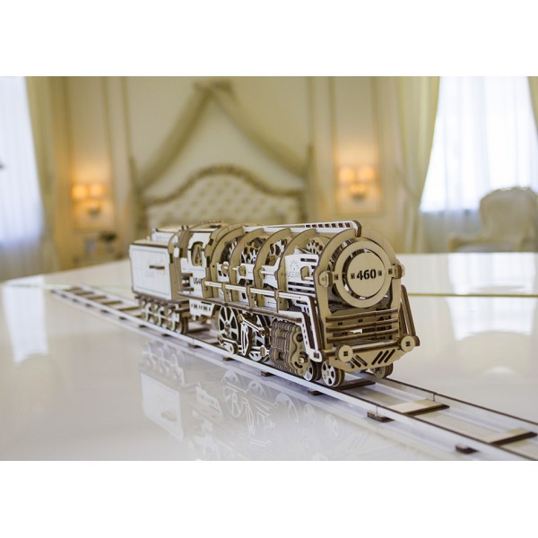 3D-пазл UGears Локомотив с тендером VЭкспресс