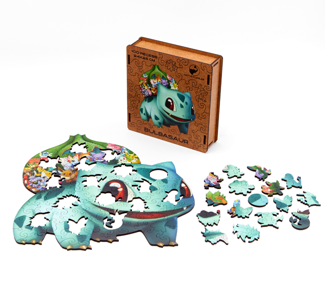 Деревянный пазл Бульбазавр