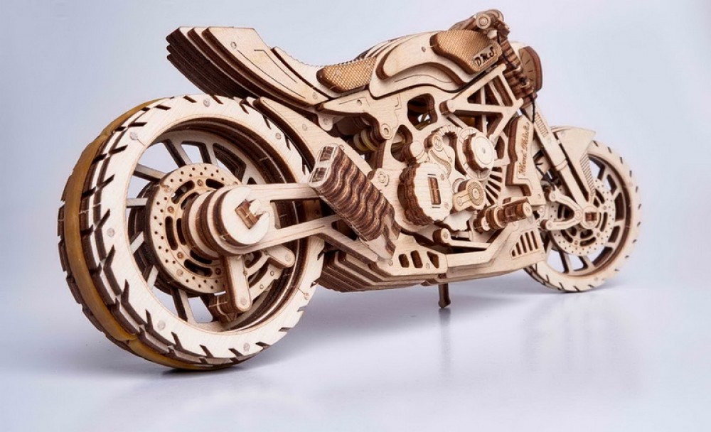 Механическая сборная модель Wood Trick Мотоцикл DMS