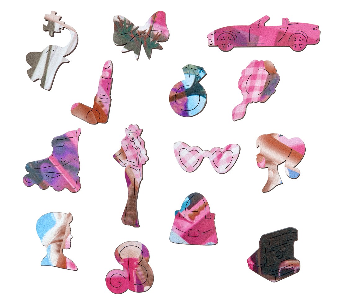 Деревянный пазл Барби