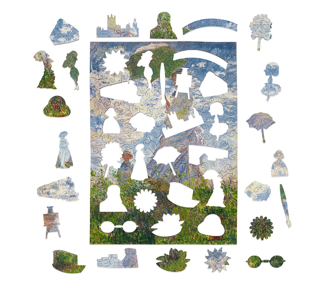 Деревянный пазл Клод Моне. Дама с зонтиком