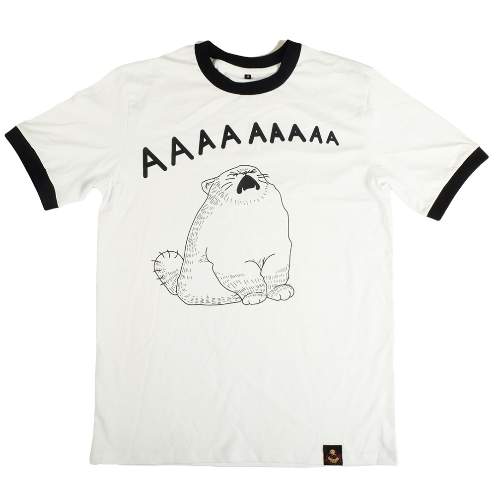 Футболка Кот ААААААА (белый, жен)