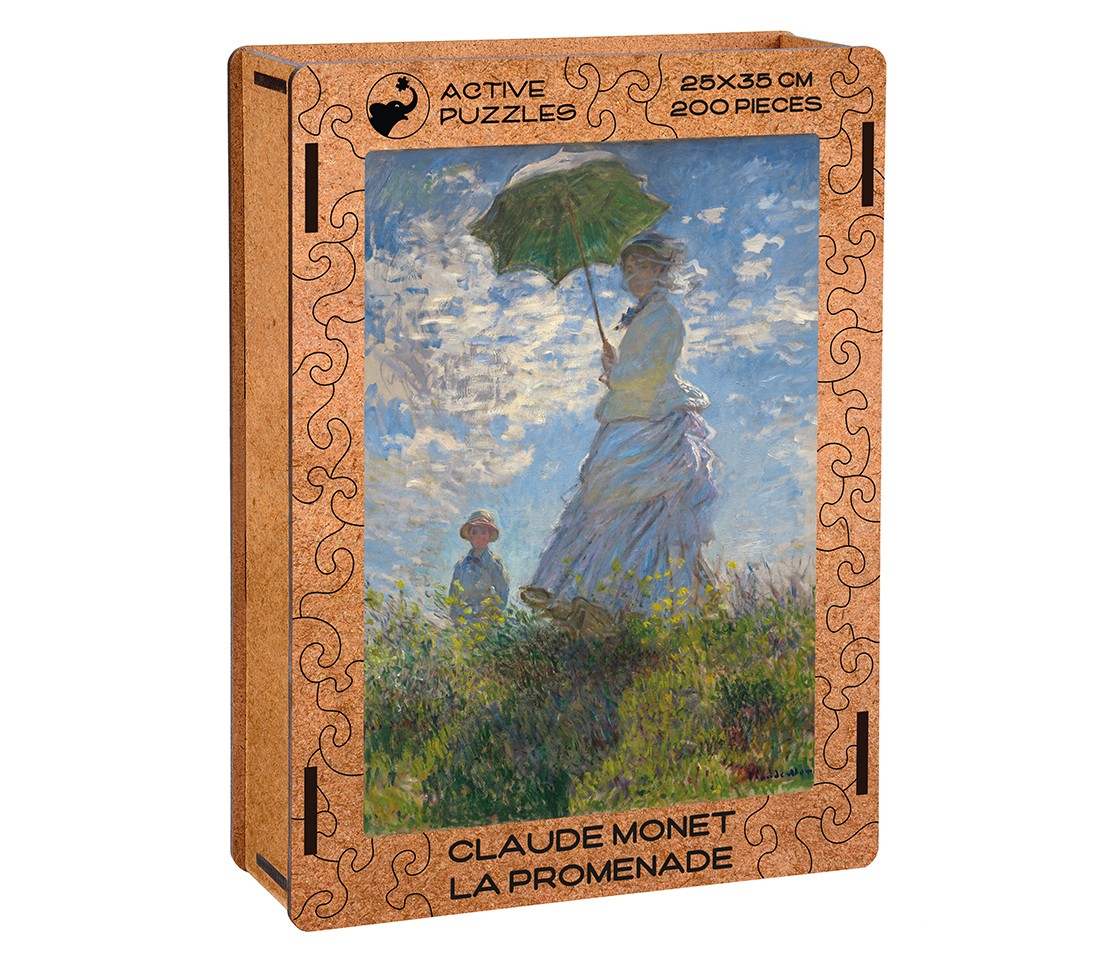 Деревянный пазл Клод Моне. Дама с зонтиком