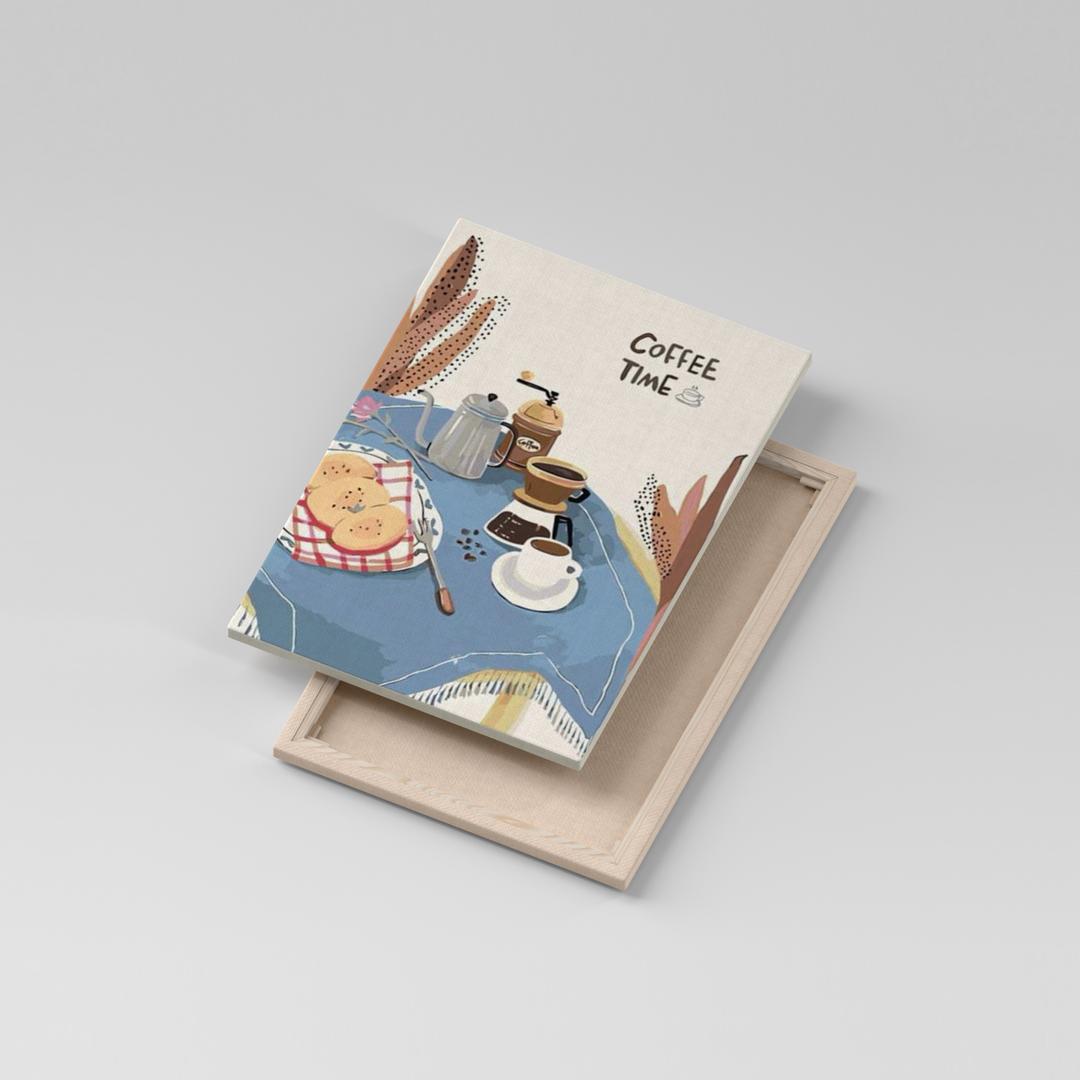 Картина по номерам Coffee time blue
