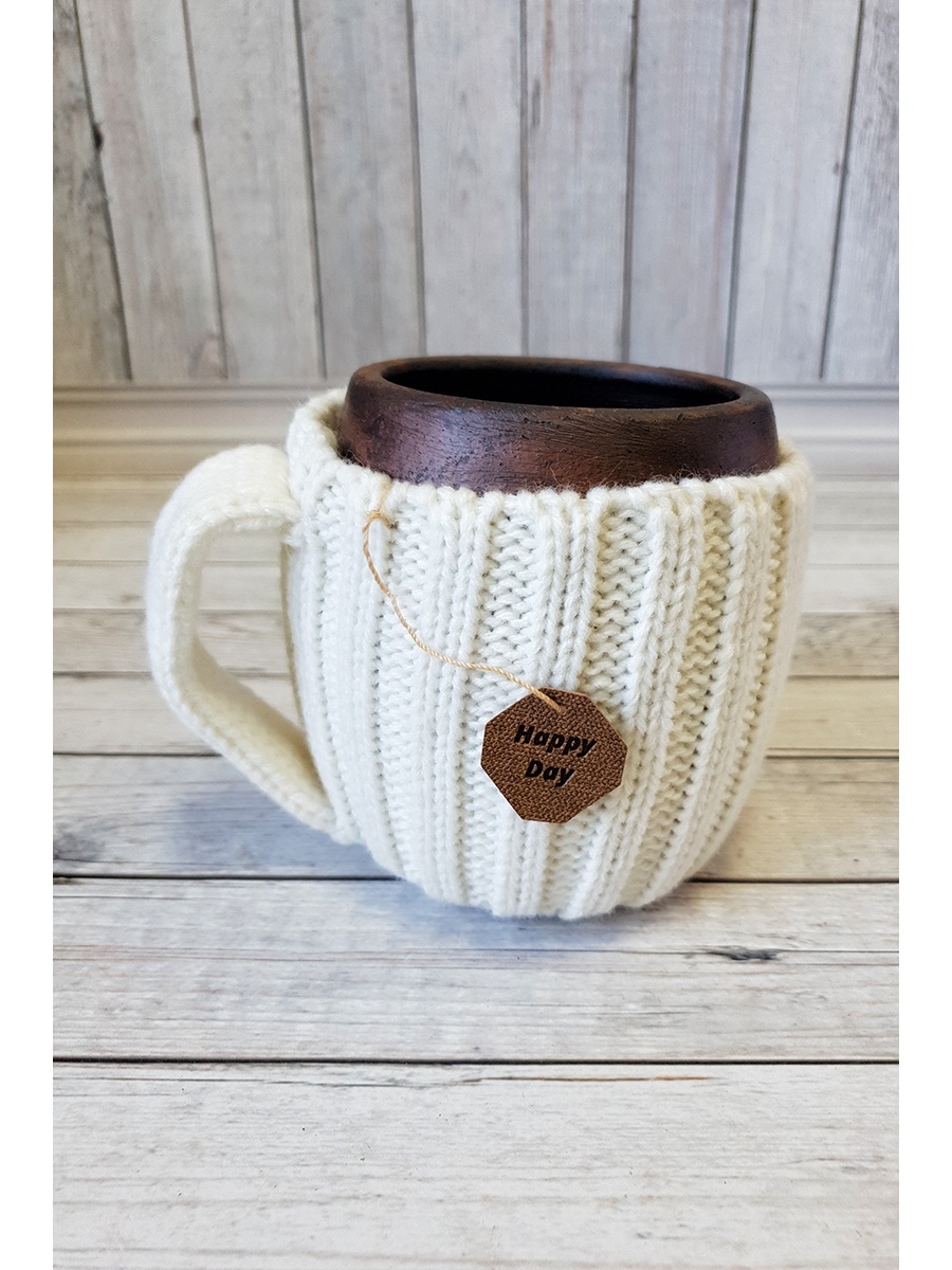 Вязаная кружка Молочная