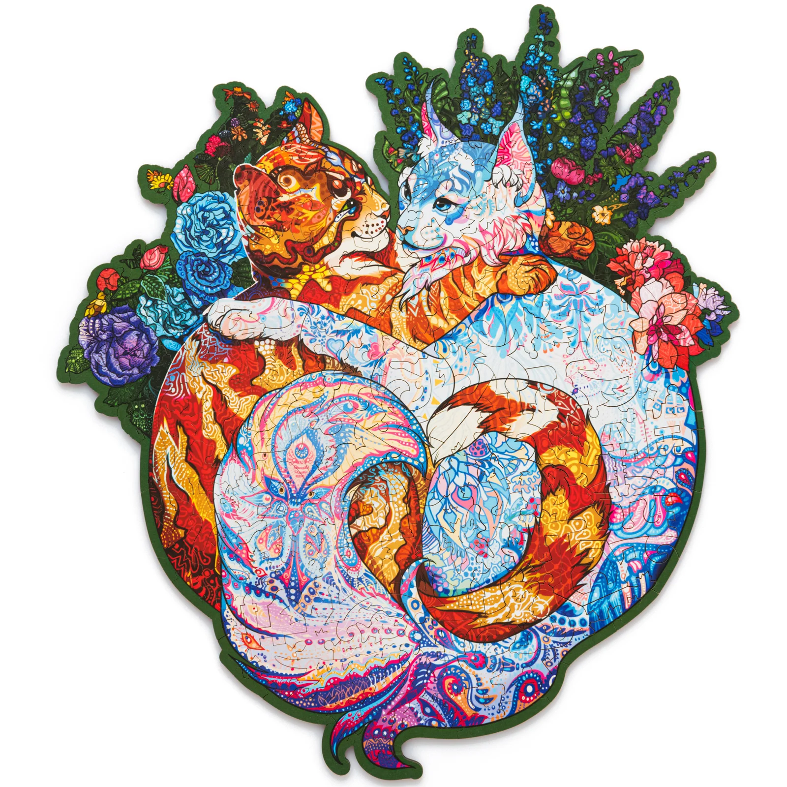 Деревянный пазл Влюбленные Коты S