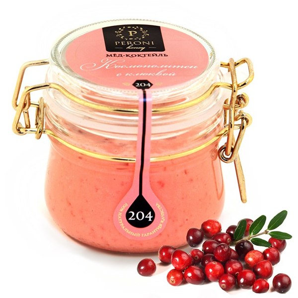 Мед-суфле Космополитен с клюквой, 250 гр.