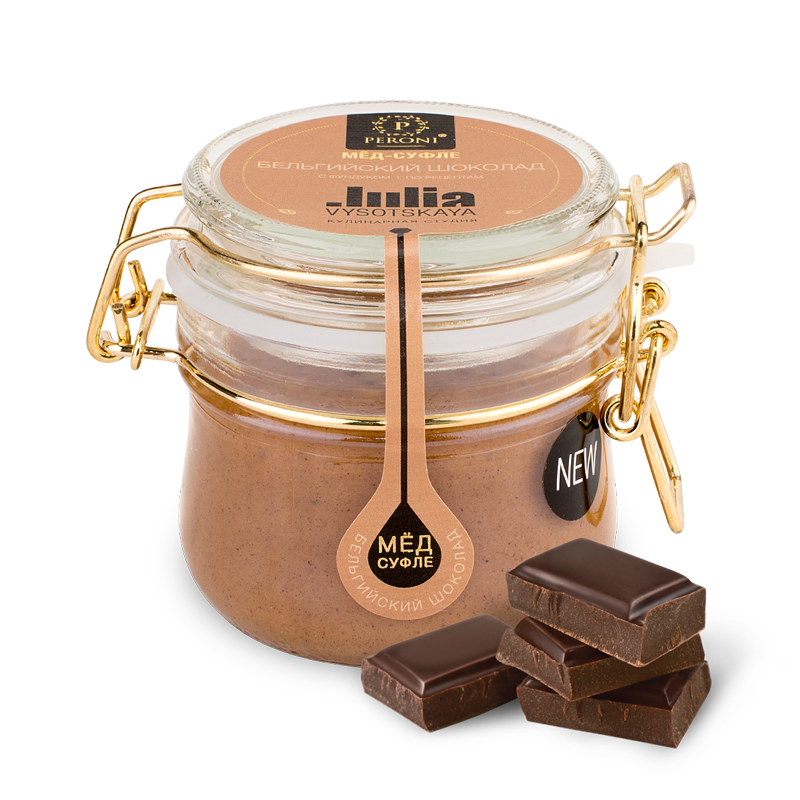 Мед-суфле Бельгийский шоколад с фундуком, 220 гр.