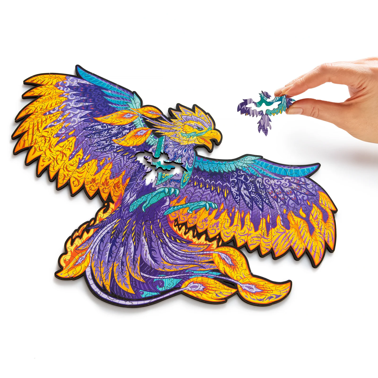 Деревянный пазл Феникс L