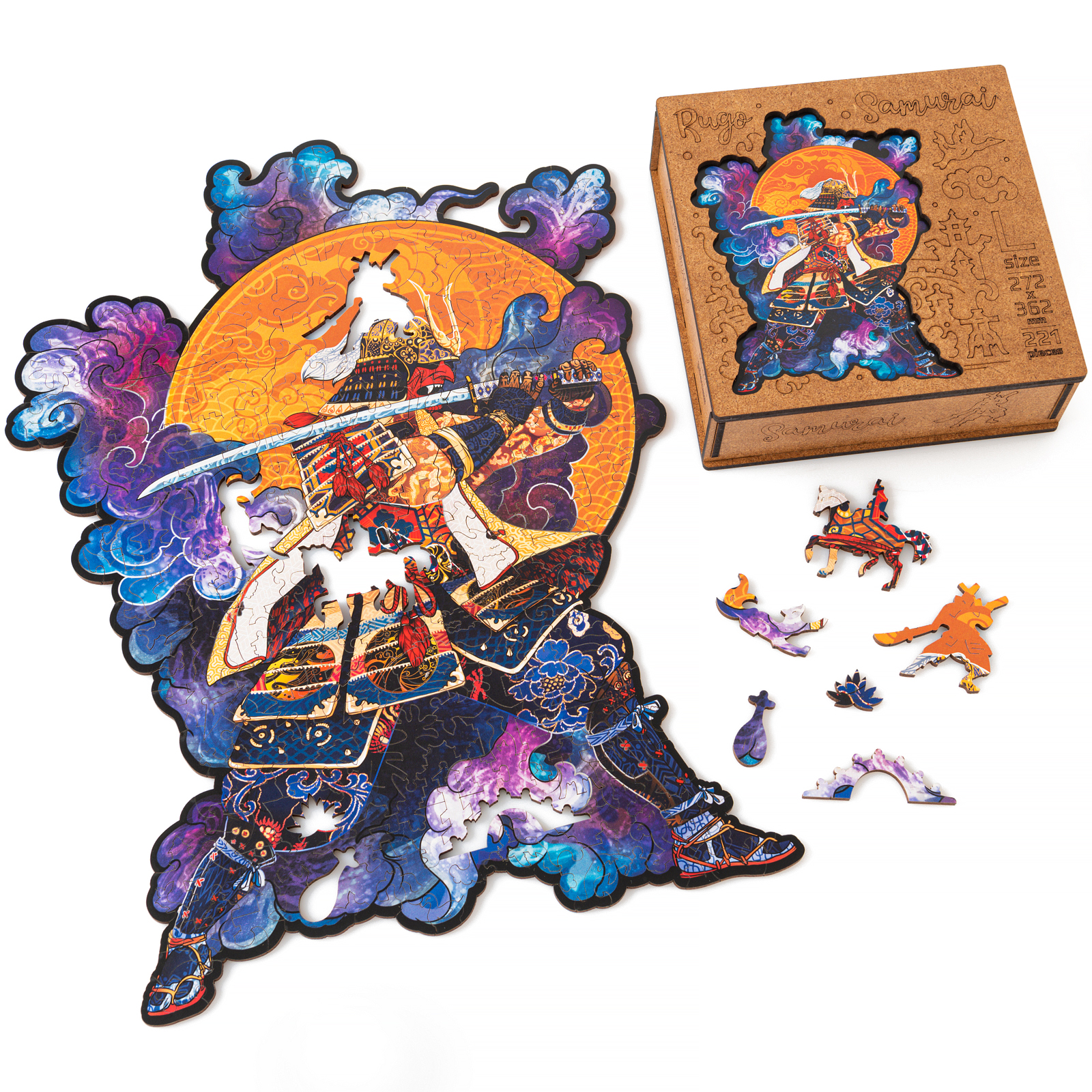 Деревянный пазл Самурай L