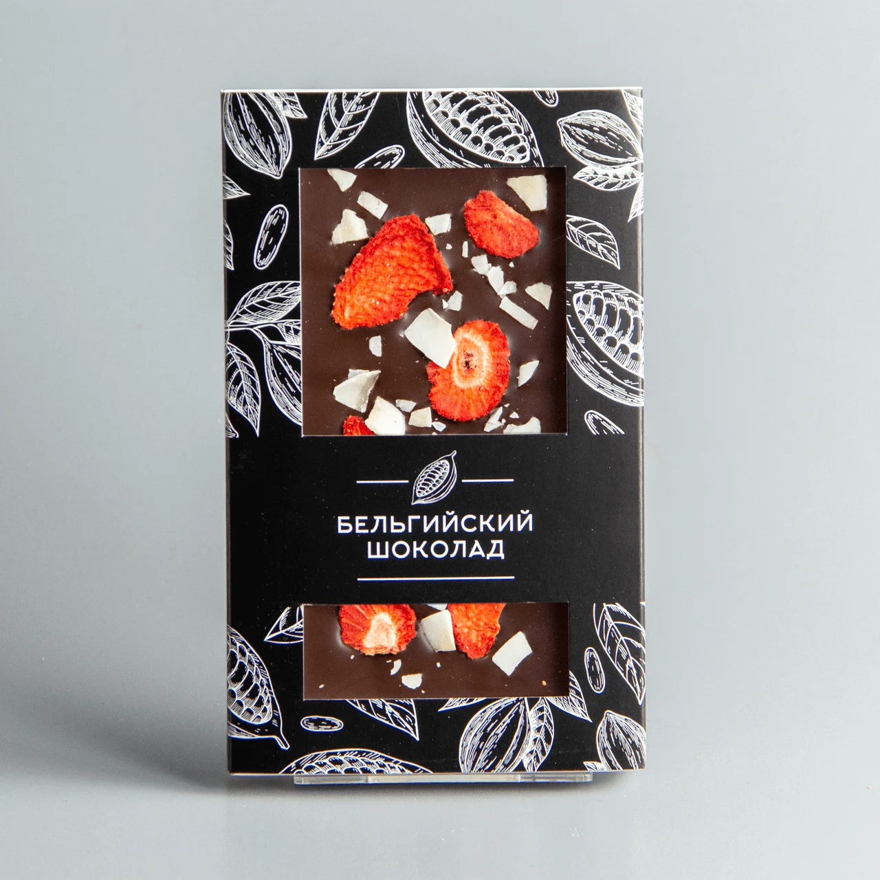 Тёмный шоколад с клубникой и кокосом 25