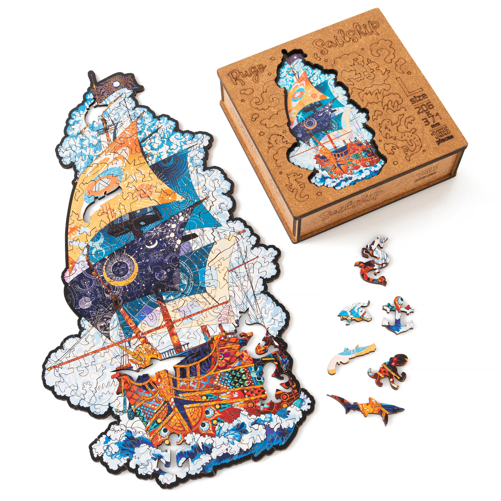 Деревянный пазл Корабль L