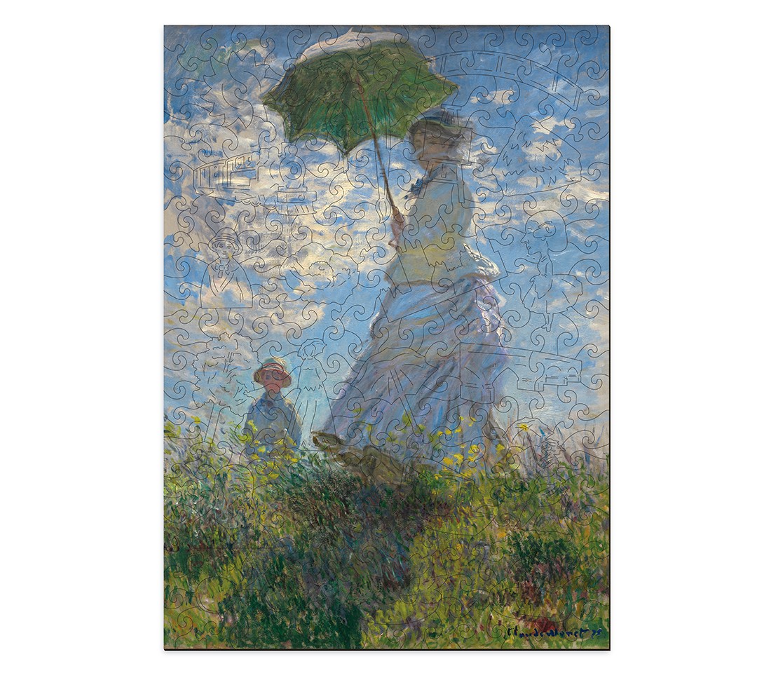 Деревянный пазл Клод Моне. Дама с зонтиком