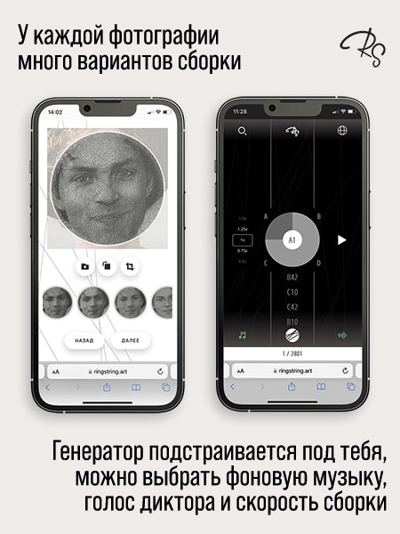 Набор RingString картина нитями Mini