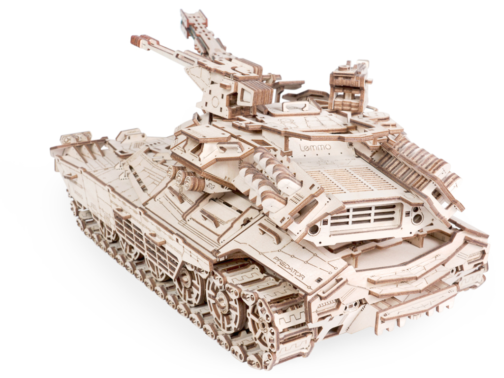 Деревянный конструктор танка Lemmo Хищник