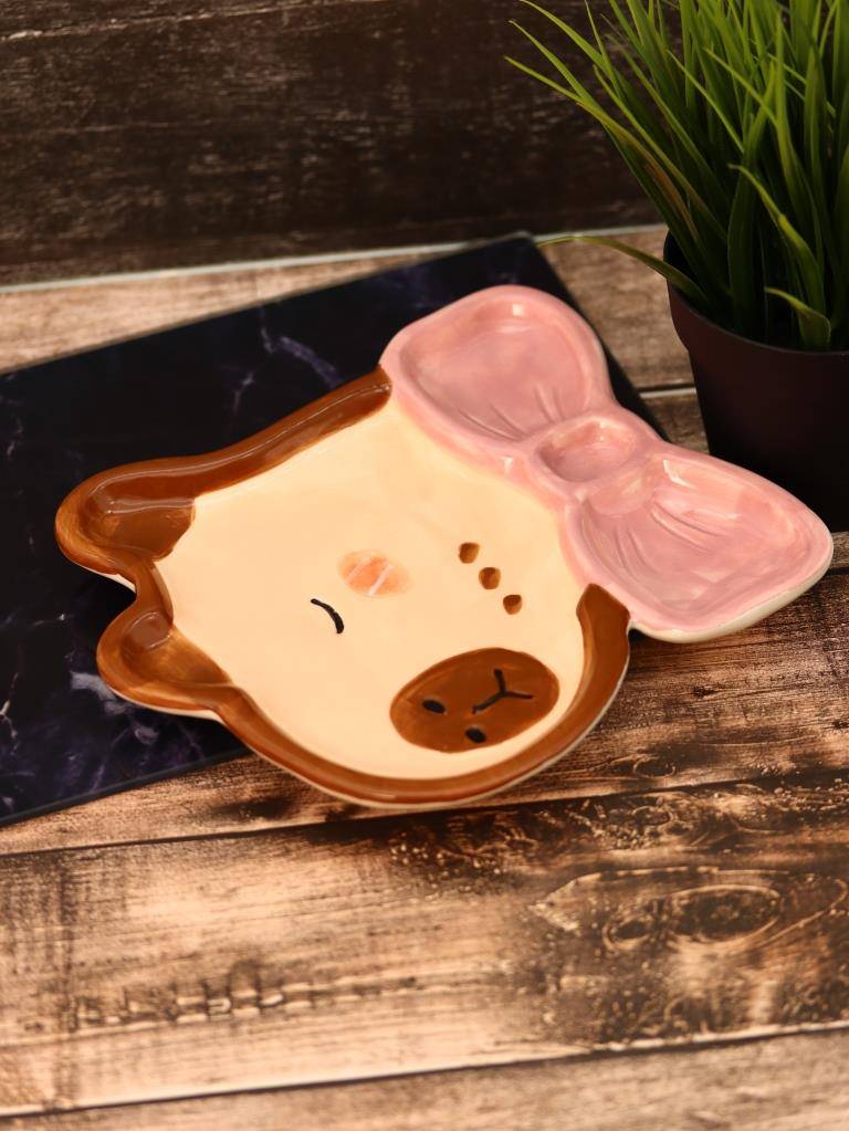 Тарелка керамическая Capybara bow tie