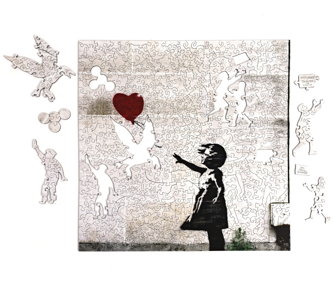 Деревянный пазл Девочка с шаром, Бэнкси