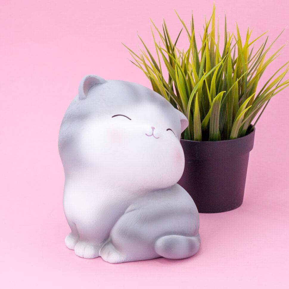 Копилка Gray cat (paws together)