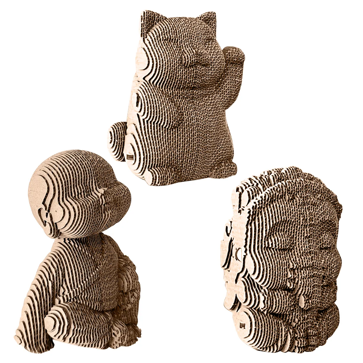 Картонный 3D конструктор Qbrix - Талисманы удачи