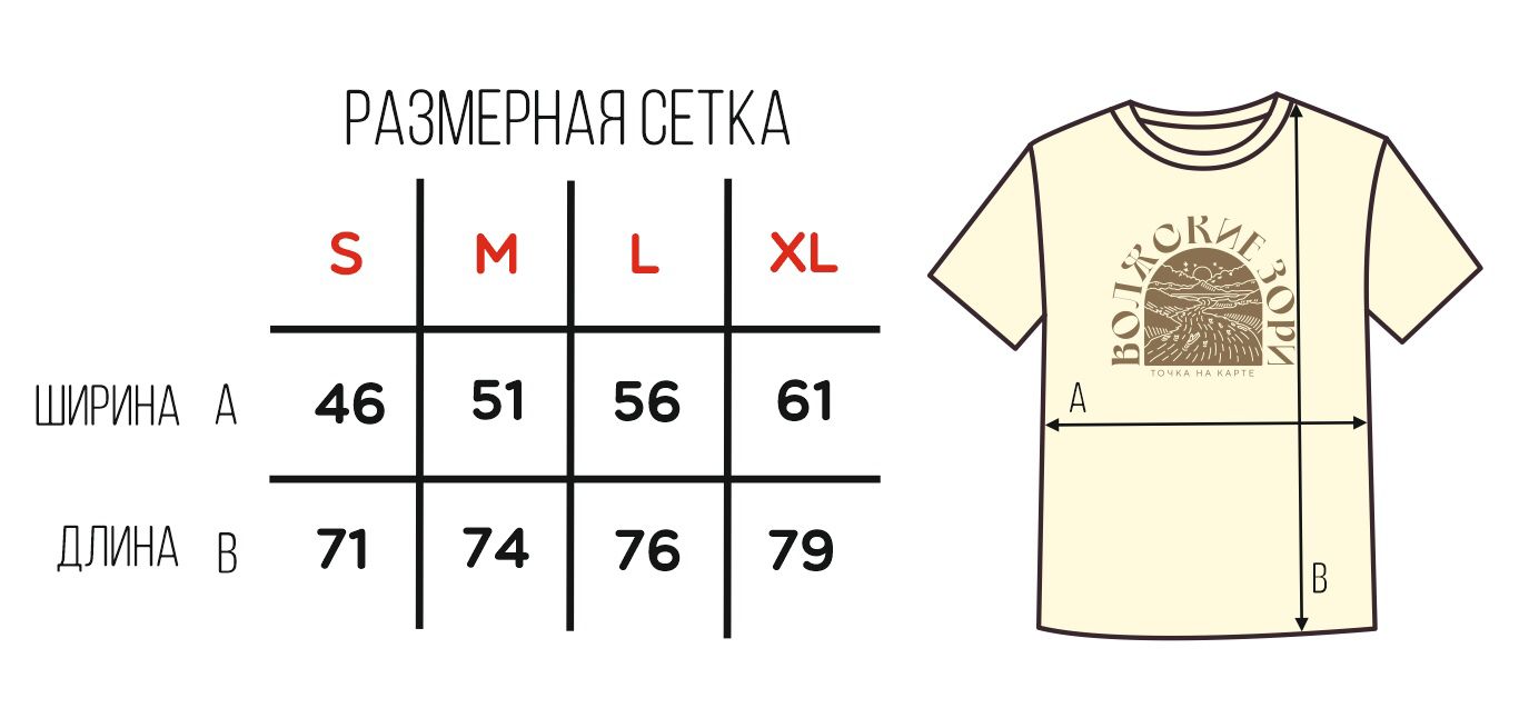 Футболка Точка на карте Волжские зори