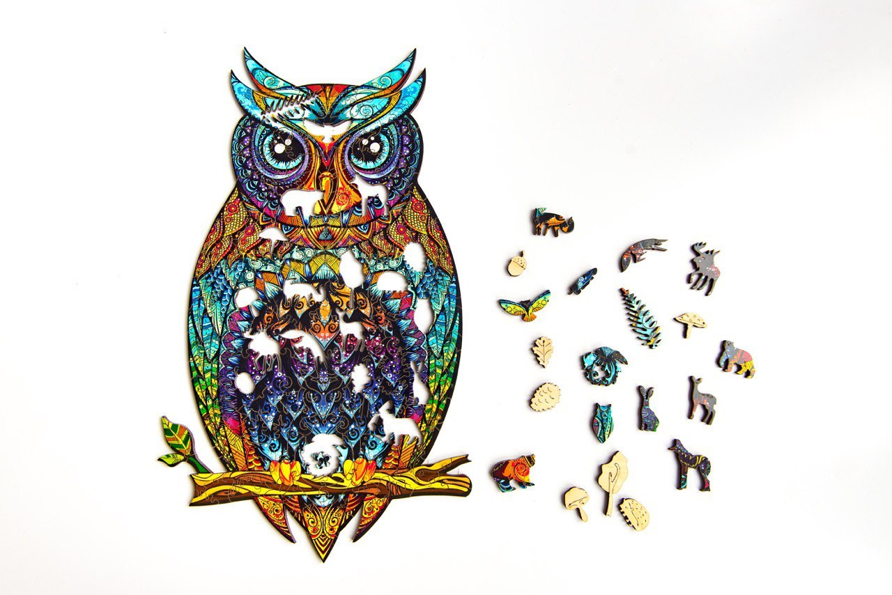 Деревянный пазл Чарующая сова M