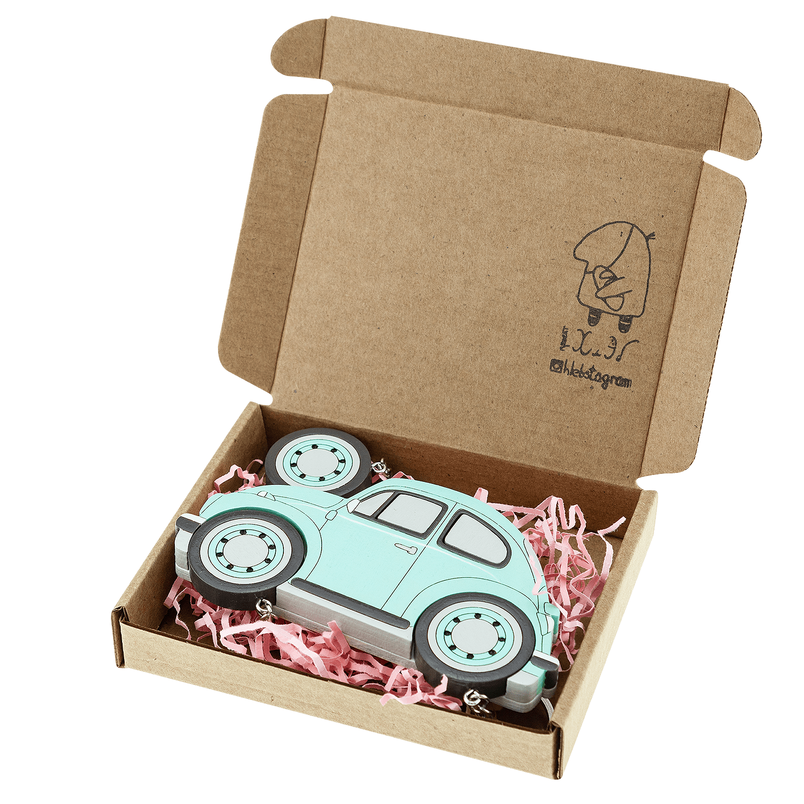 Ключница двойная Авто с запаской Mint