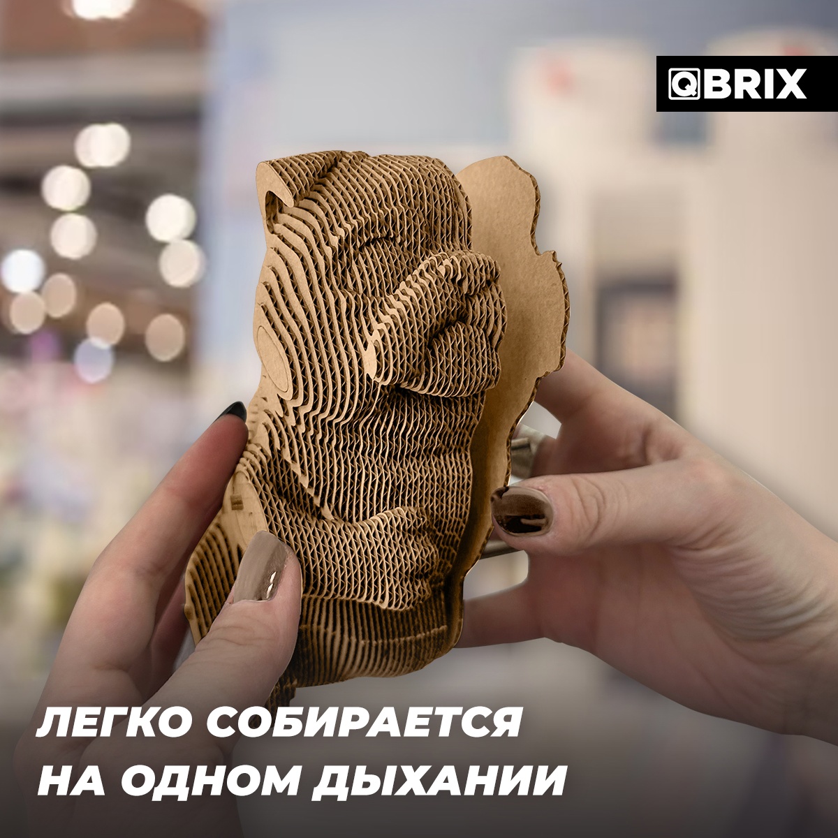 Картонный 3D конструктор Qbrix - Протестный Гав