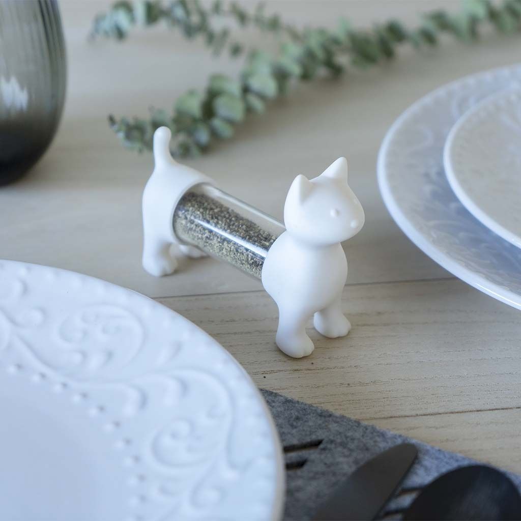 Емкость для соли, перца или зубочисток Cat белый