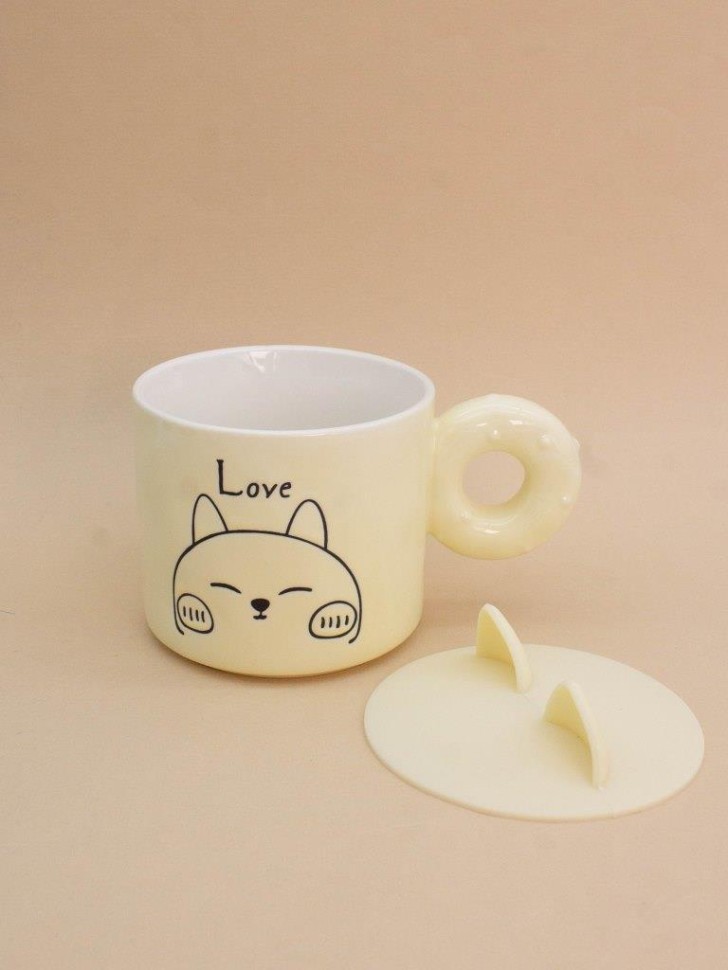 Кружка Kitty hello (beige), 420 мл.