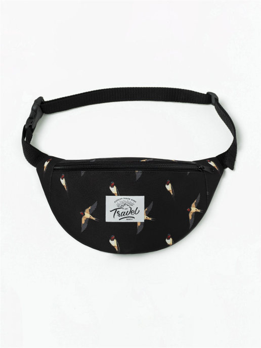 Кассирка Travel классический (ласточки, черный)