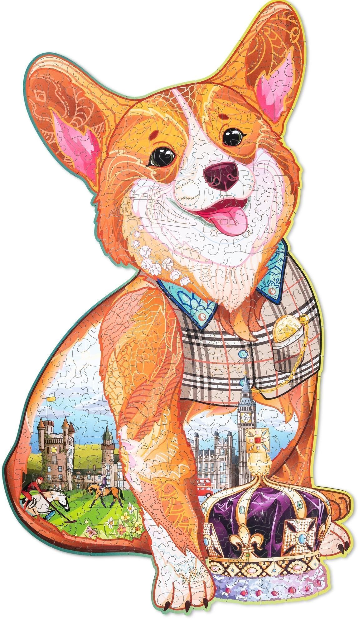 Деревянный пазл Wood Trick Величественный Корги (46x26 см)