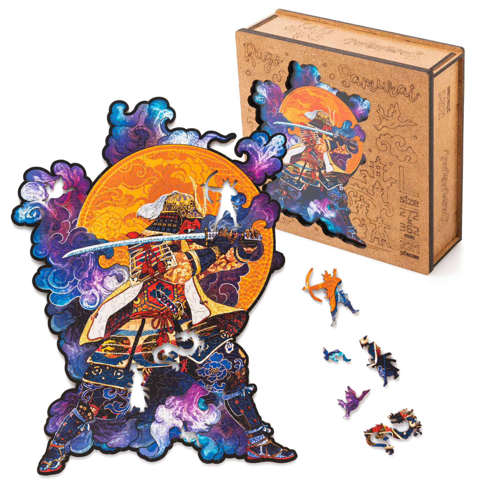 Деревянный пазл Самурай L