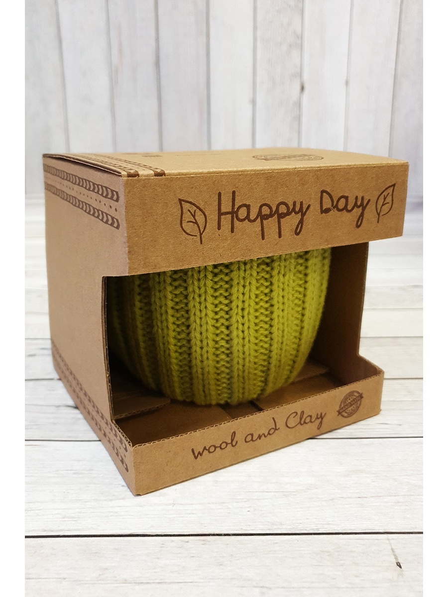 Вязаная кружка с ручкой Липа