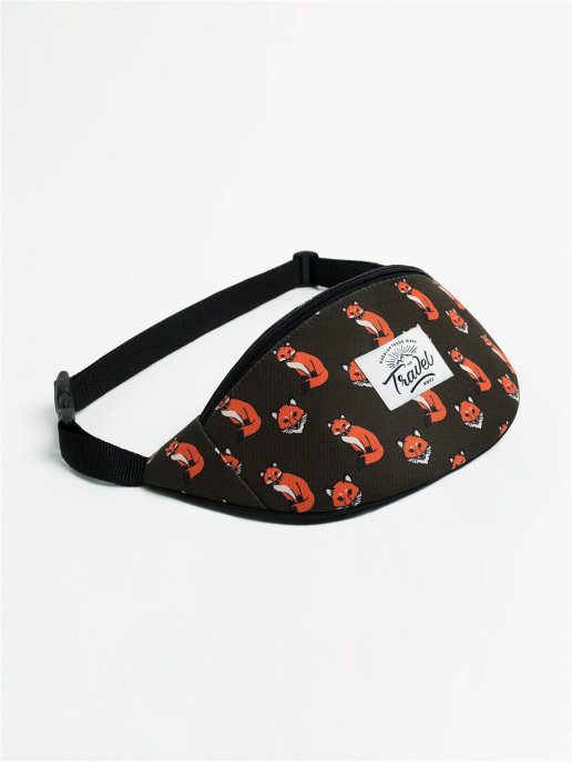 Поясная сумка Travel Лисички (зеленый)