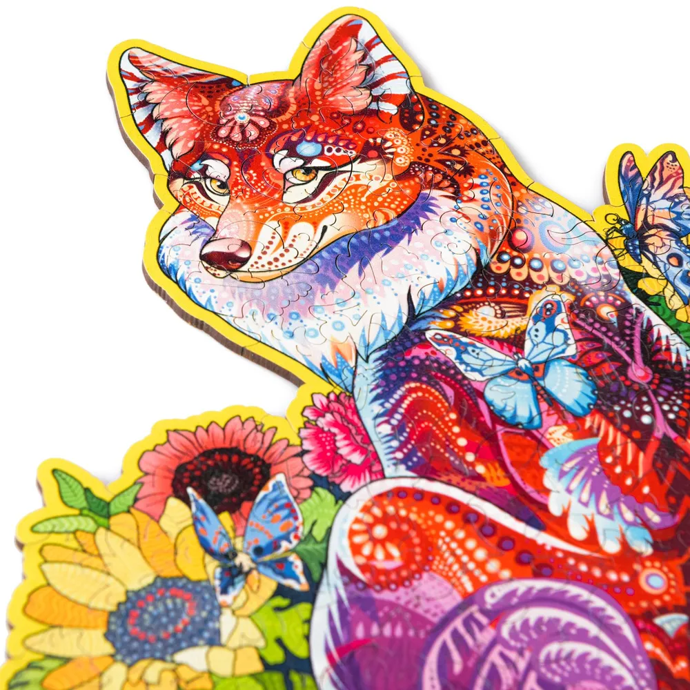 Деревянный пазл Лиса 24х36 см, 160 деталей FoxL